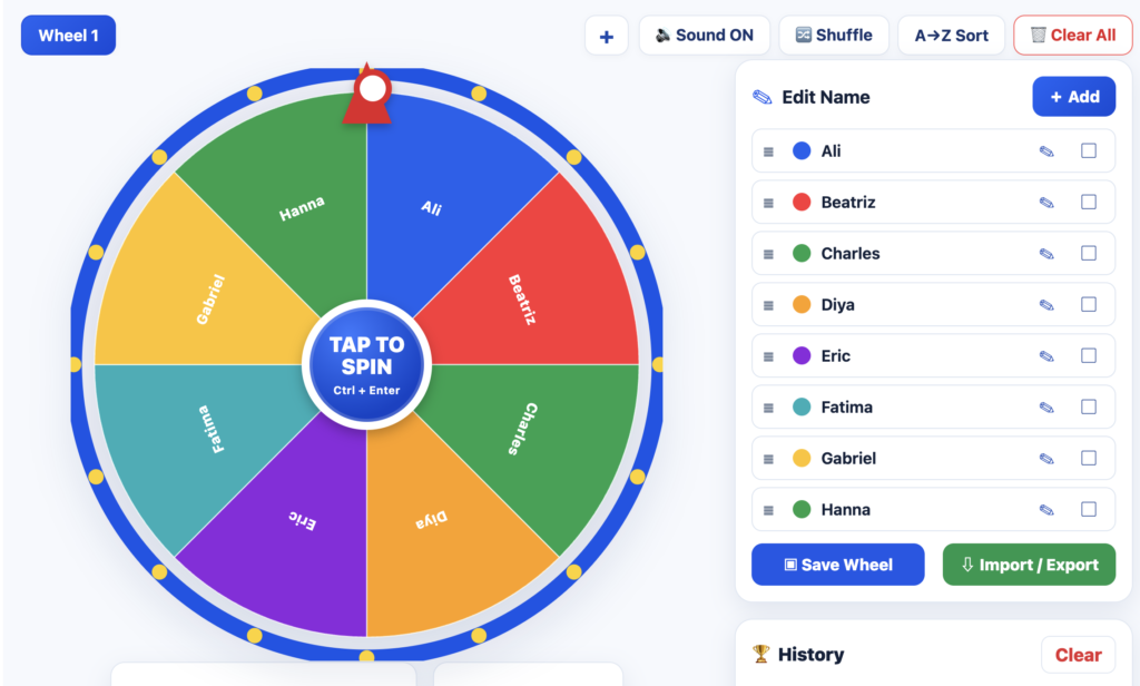 Prize Wheel Spinner